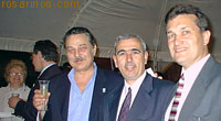 el Cónsul de Polonia en Rosario Bartolomé Moszoro junto a Luis Cuadra y Carlos Garelli de La Virginia.