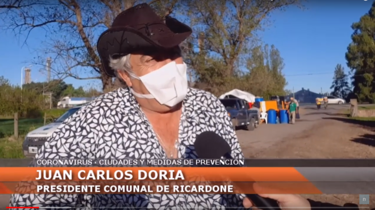 Video: Ricardone en Cuarentena. Ojalá que el Mundo se Sane, pide el Presidente Comunal Juan Carlos Doria