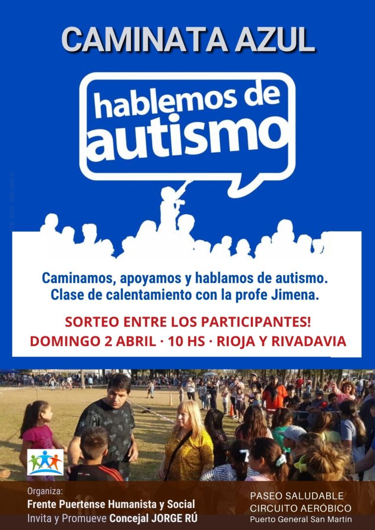 En el Día del Autismo en Puerto General San Martín se hará la Caminata Azul