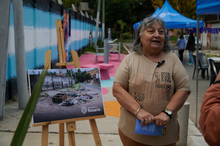 De basural a mural: Messi, Di María y Correa presentes en la nueva Plaza de Bolsillo de barrio De La Carne
